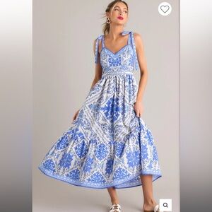 Red Dress Boutique Blue and White Maxi Dress